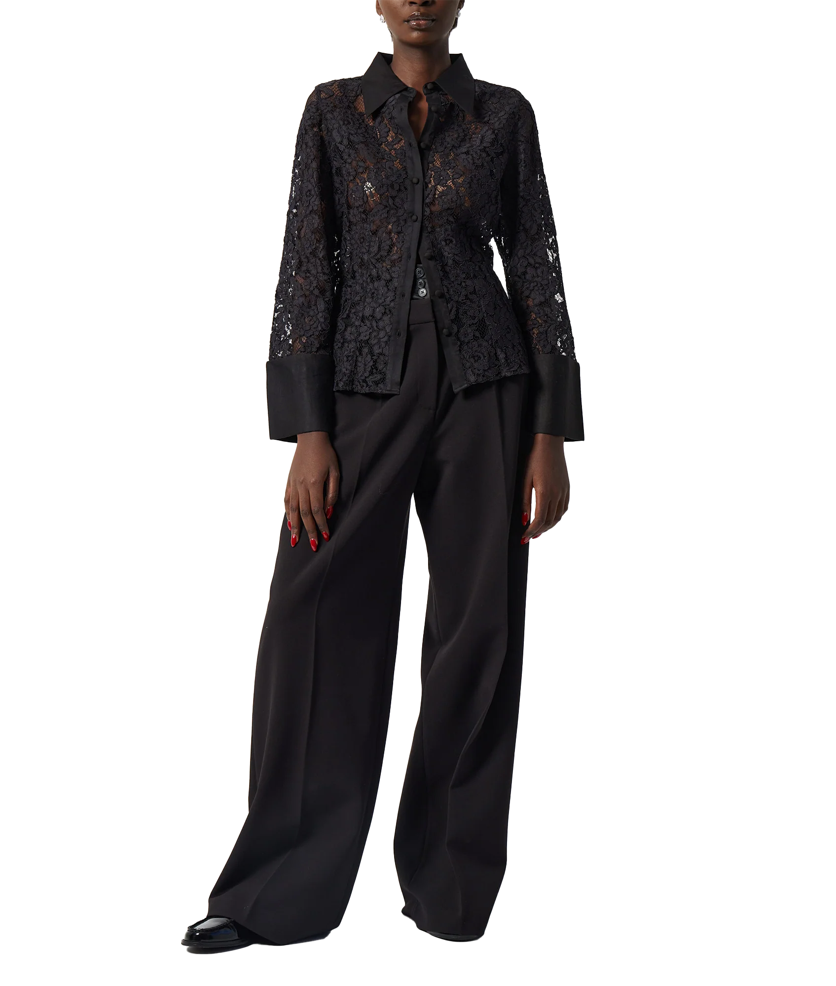 Asura Lace Long Sleeve Shirt - Black - Image 2