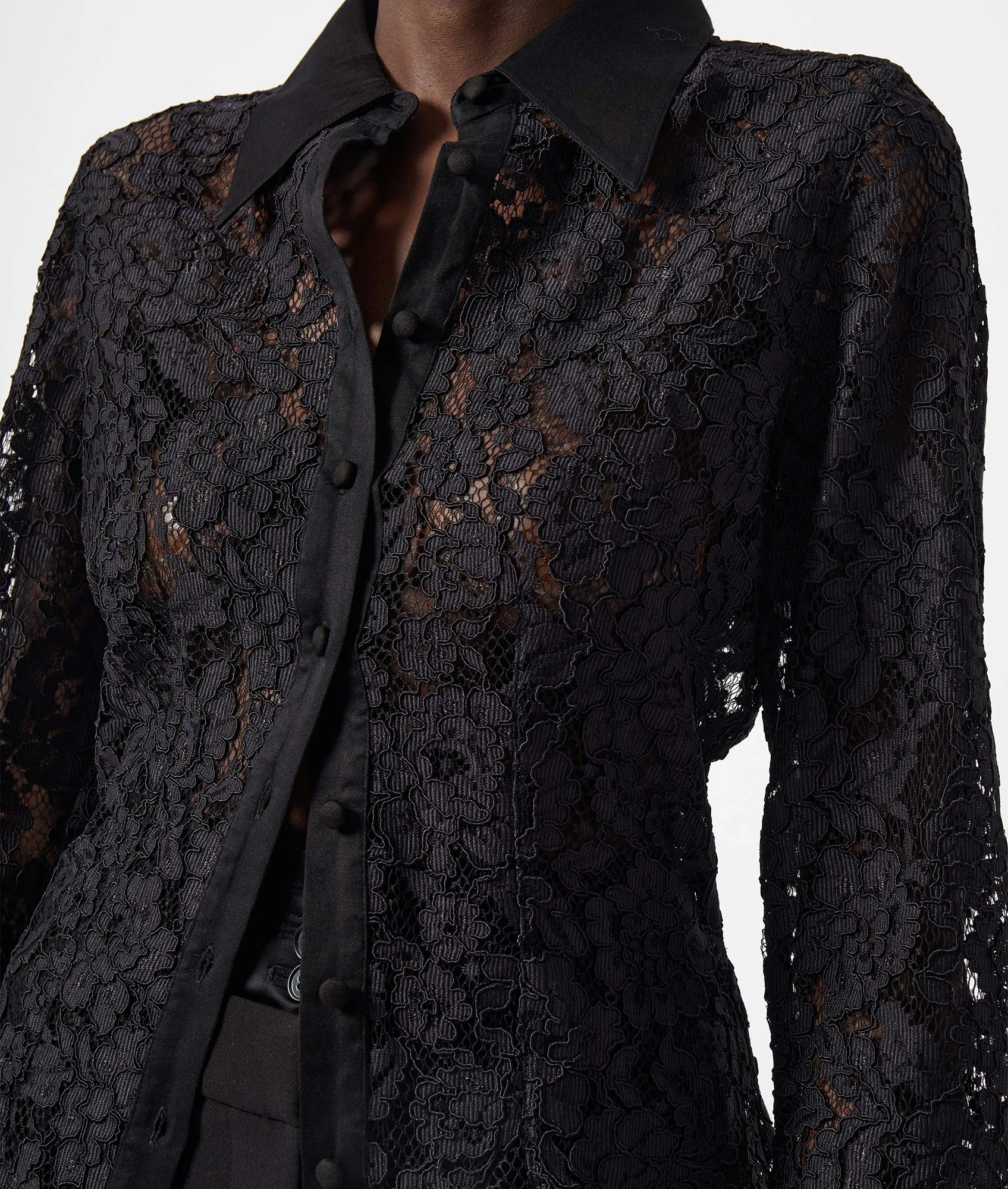 Asura Lace Long Sleeve Shirt - Black - Image 3