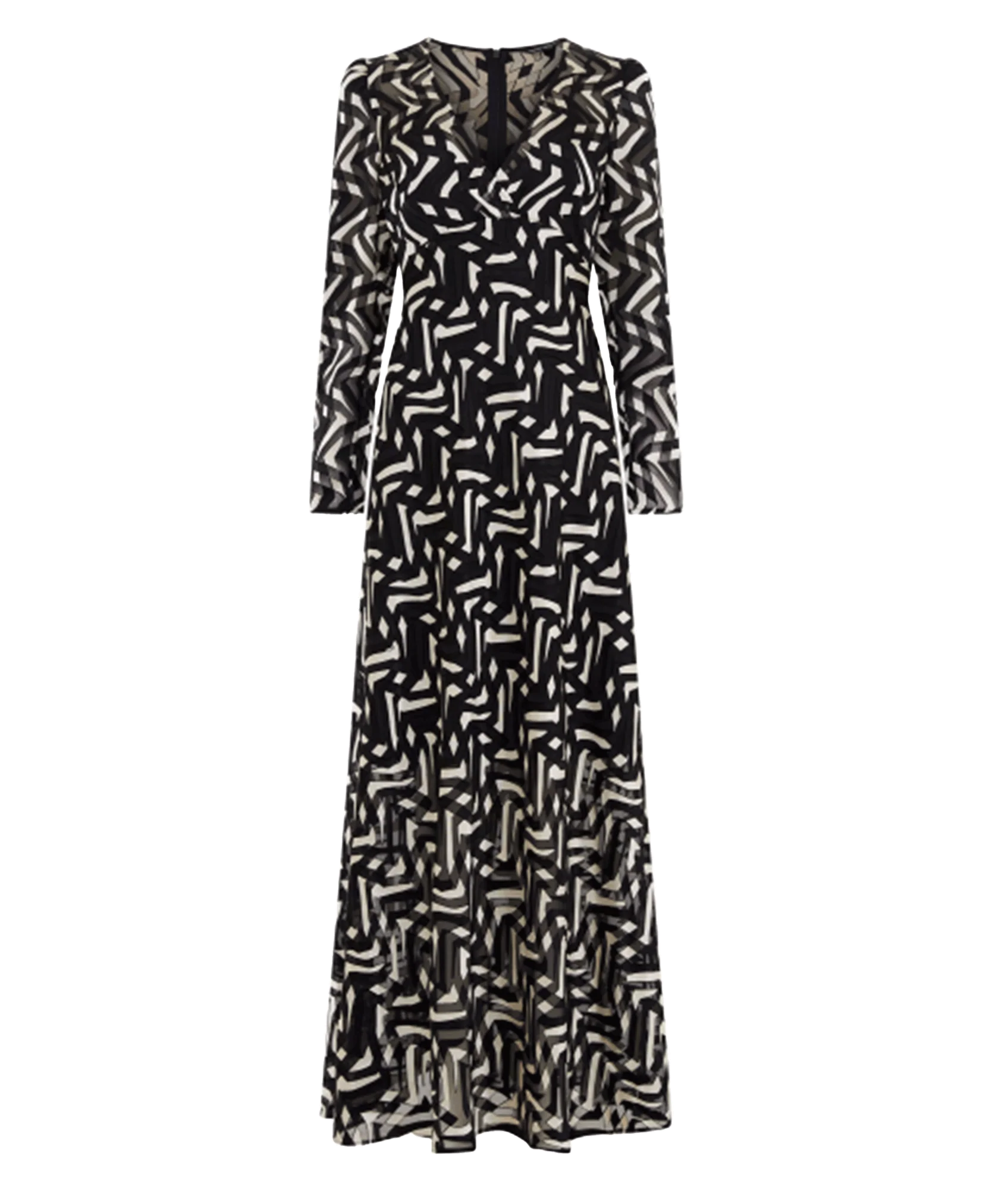 Diandra Satin Burnout Dress - Black