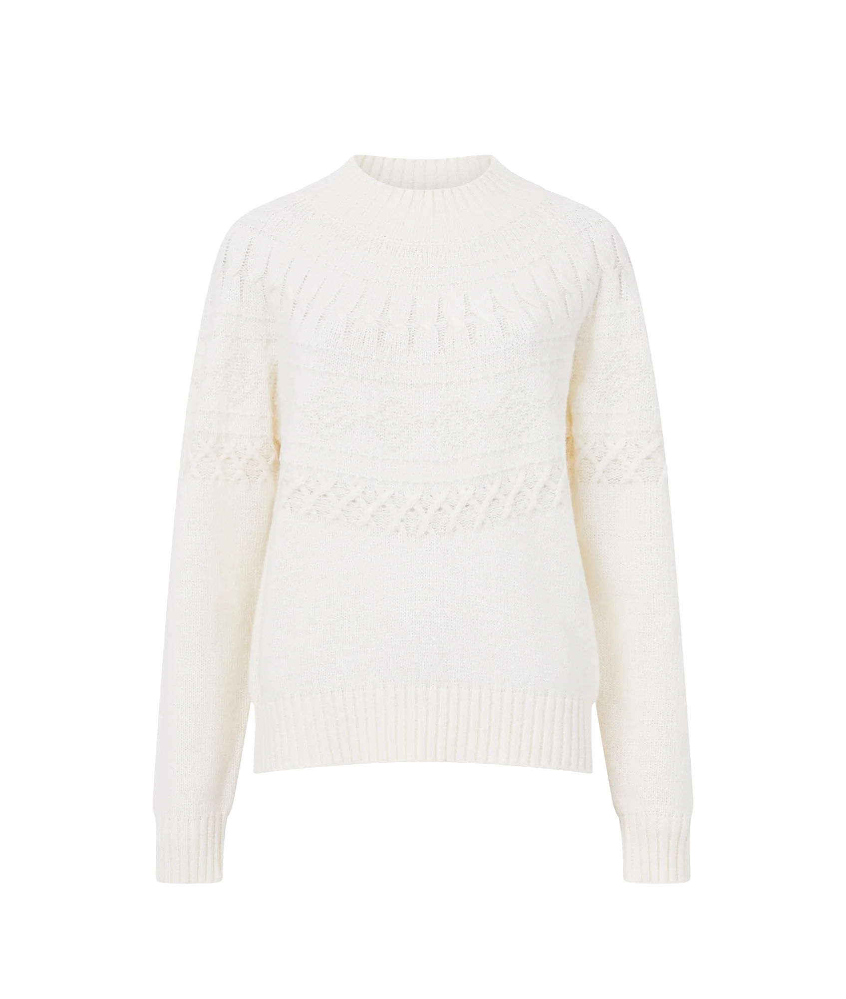 Kessey High Neck Jumper - Cream
