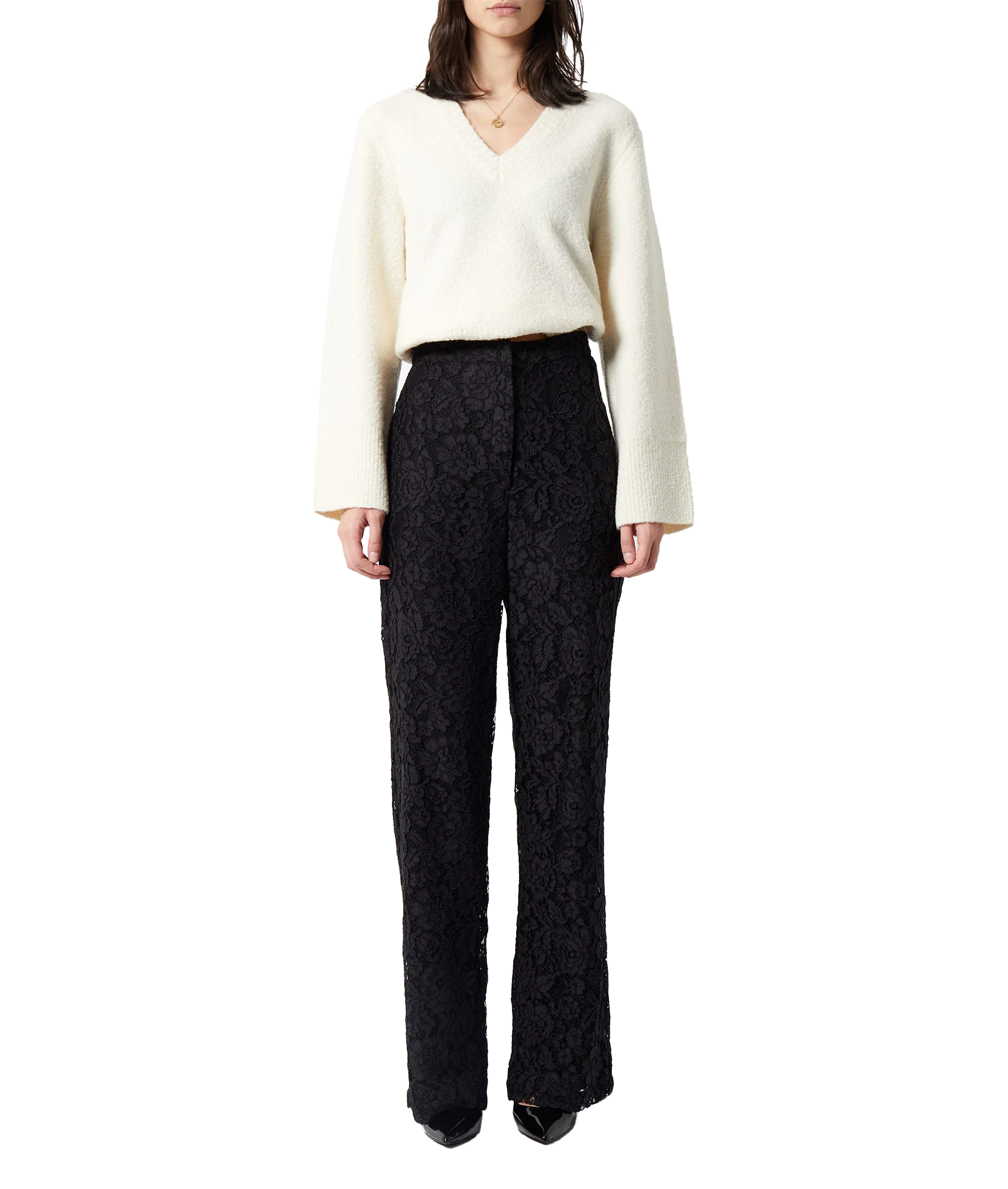 Asura Lace Flared Trousers - Black - Image 2