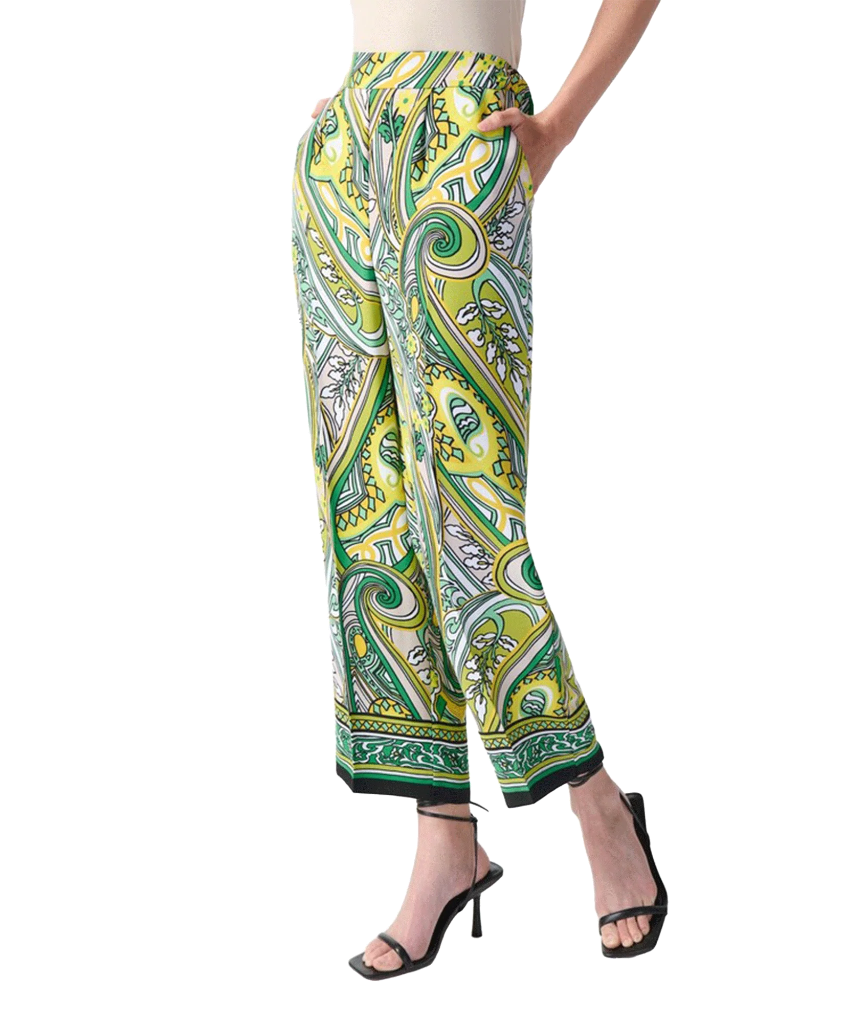 Cropped Paisley Pants Style - Multi - Image 2