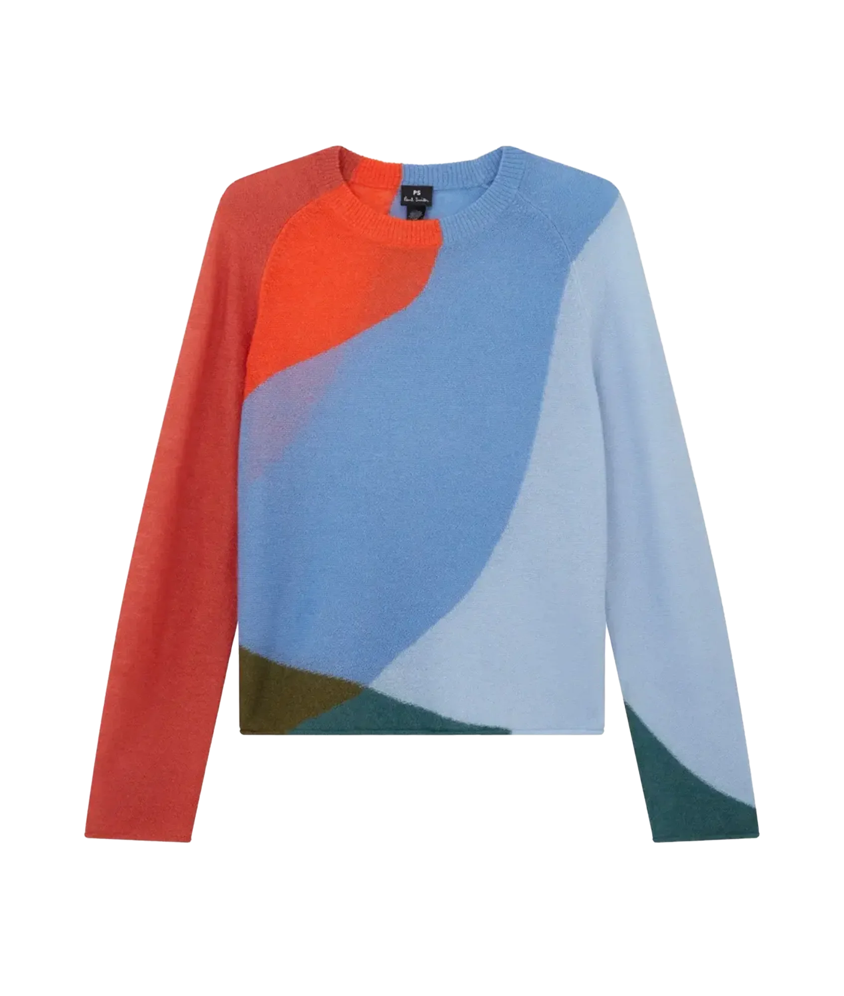 Womens Knitted Sweater Crew Neck - Blue