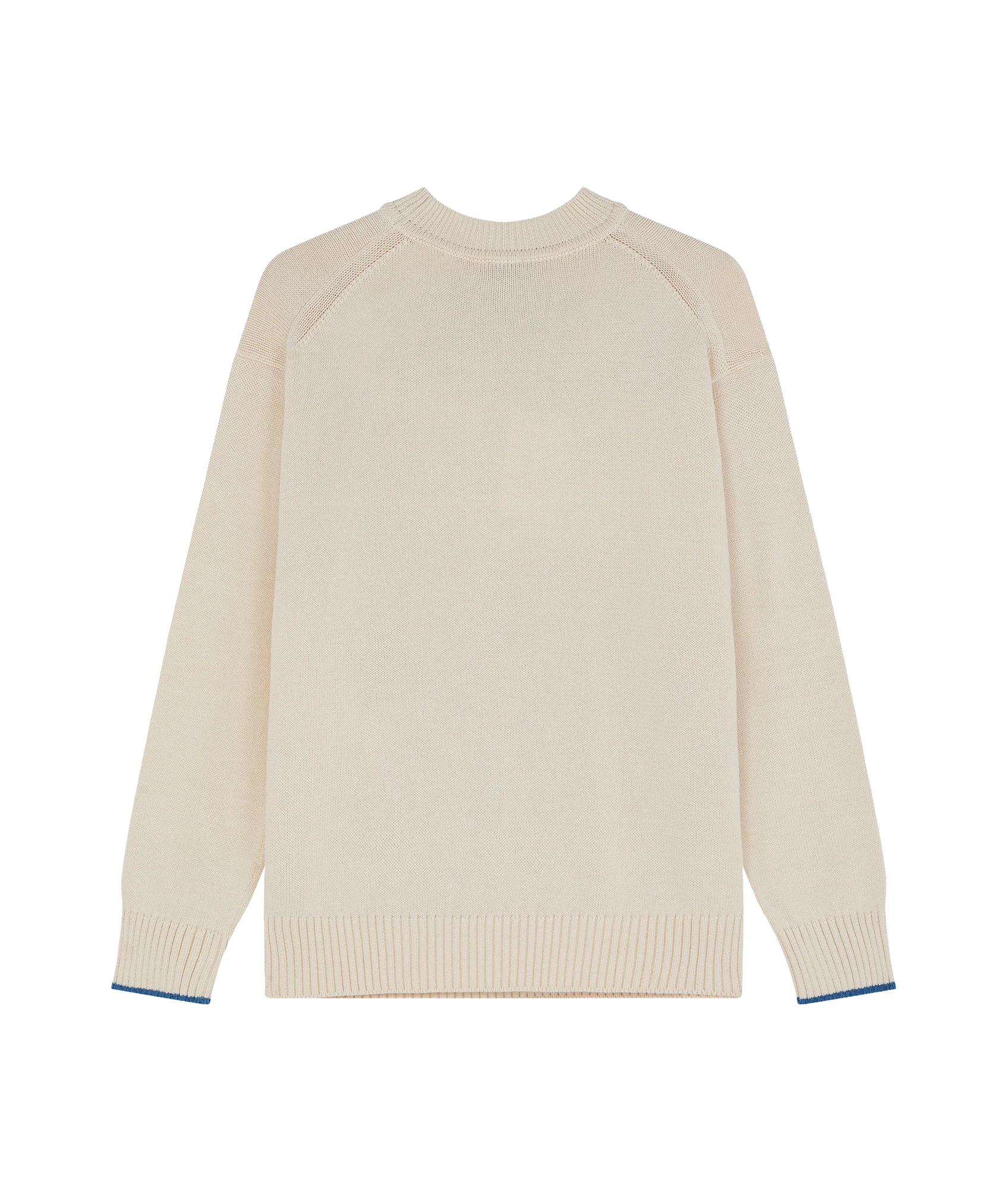 Womens Knitted Sweater Crew Neck - White - Image 4
