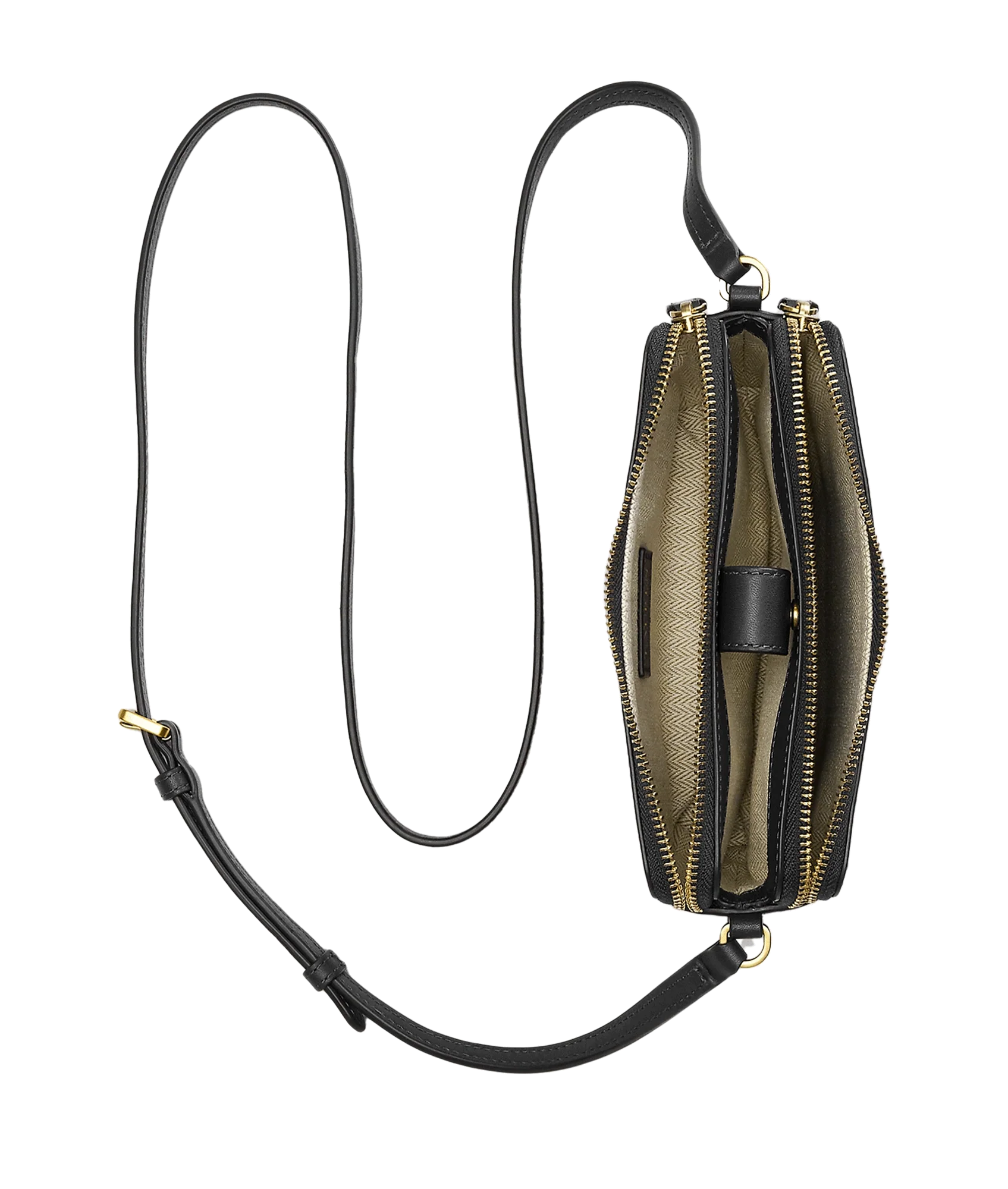 Leather Medium Witley Crossbody Wallet - Black - Image 4