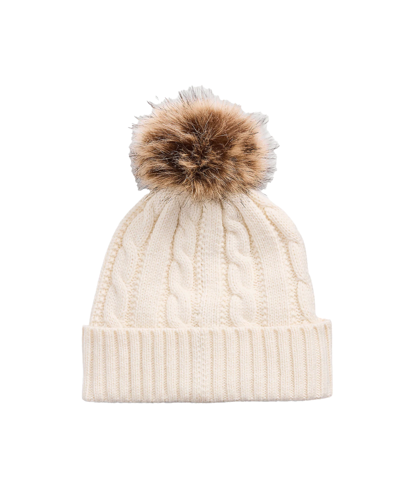 Cable Crest Patch Hat - Cream - Image 2