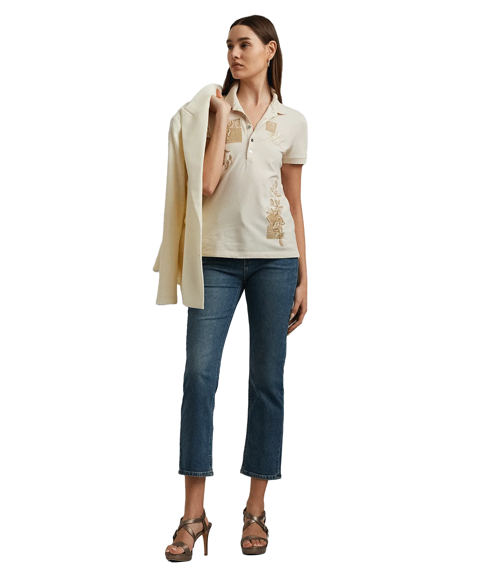 High-rise Straight Ankle Jean - Blue - Image 3