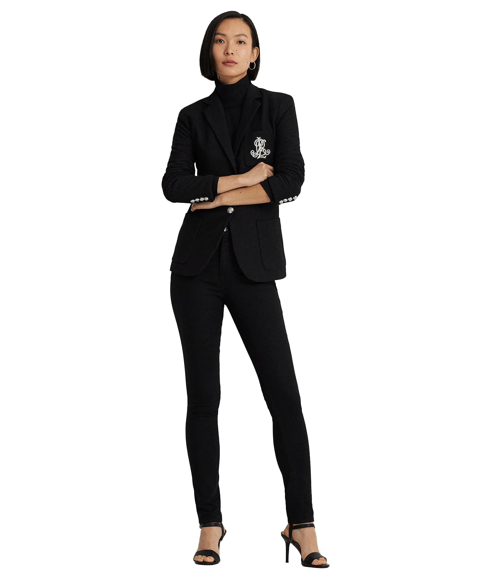 Bullion Jacquard Blazer - Black - Image 2