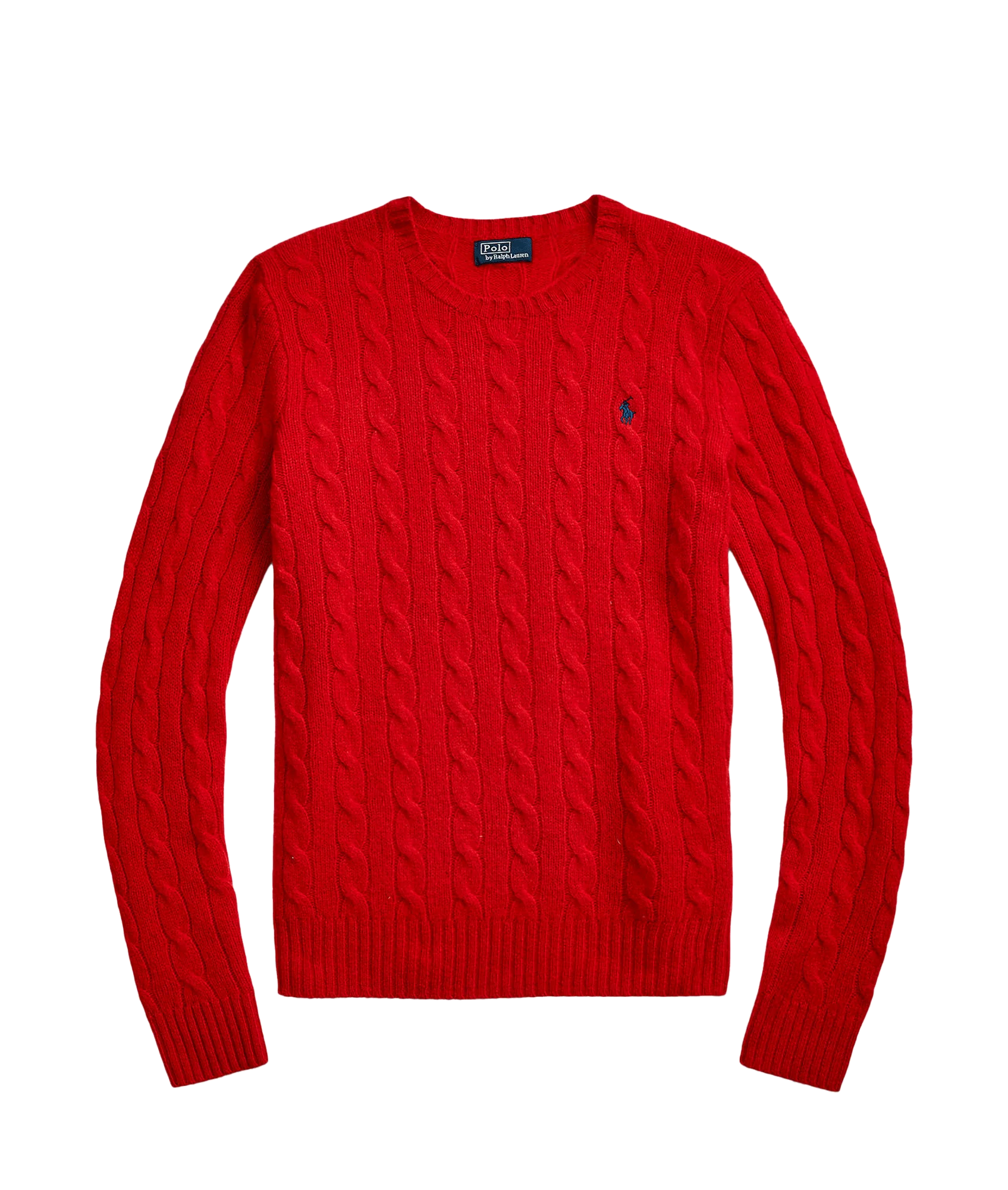 Cable-knit Wool-cashmere Sweater - Red