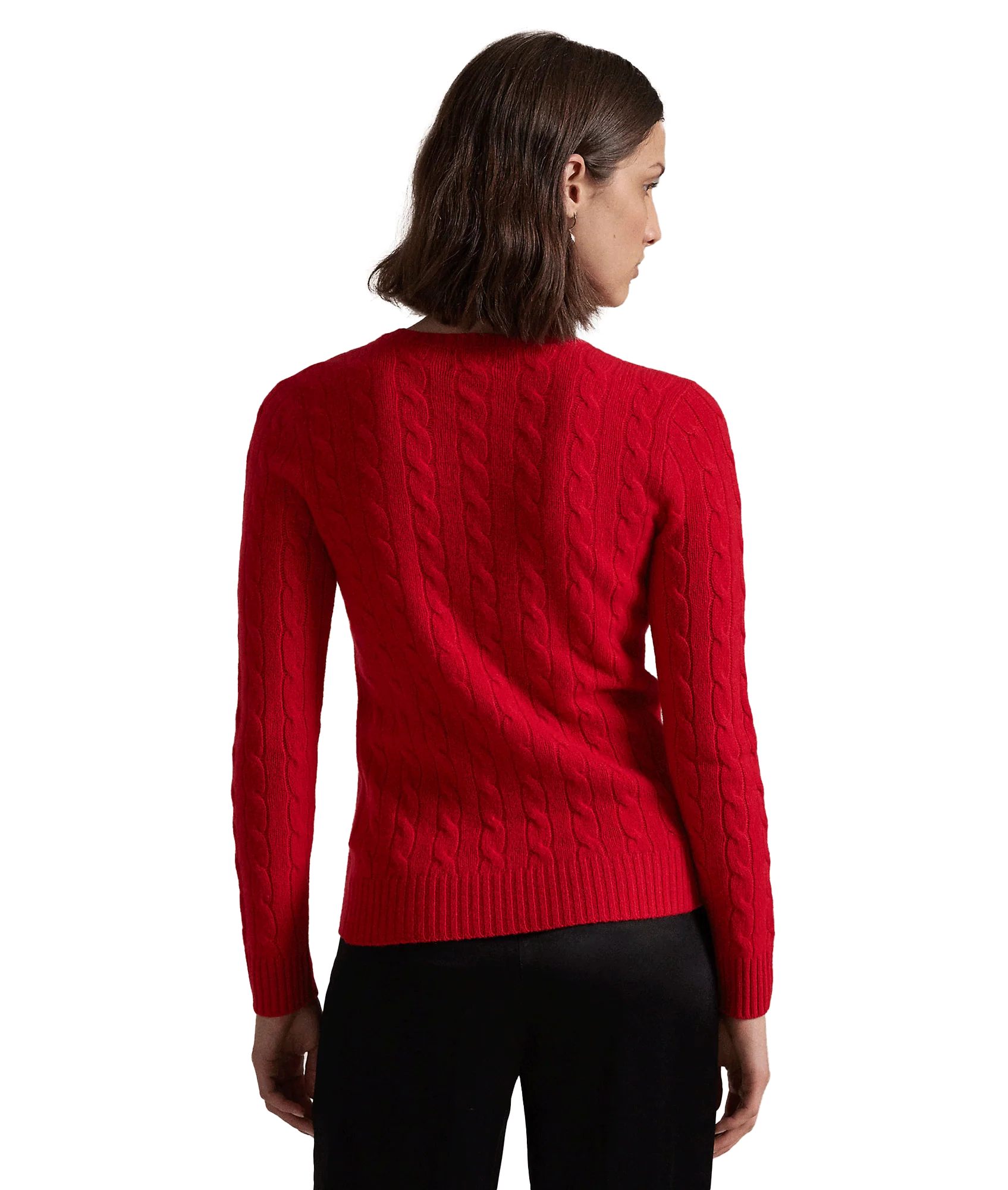 Cable-knit Wool-cashmere Sweater - Red - Image 4
