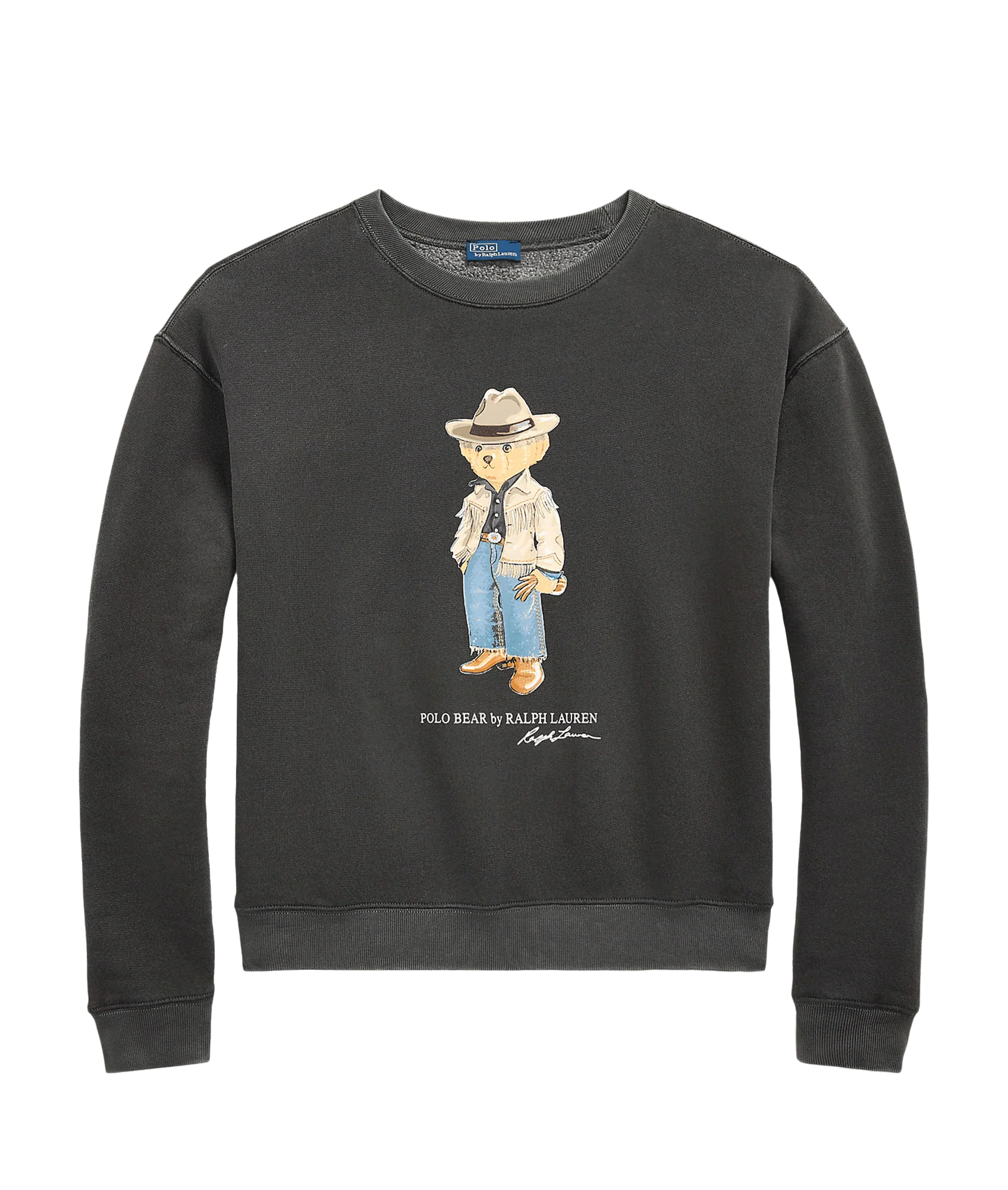 Polo Bear Fleece Crewneck - Black