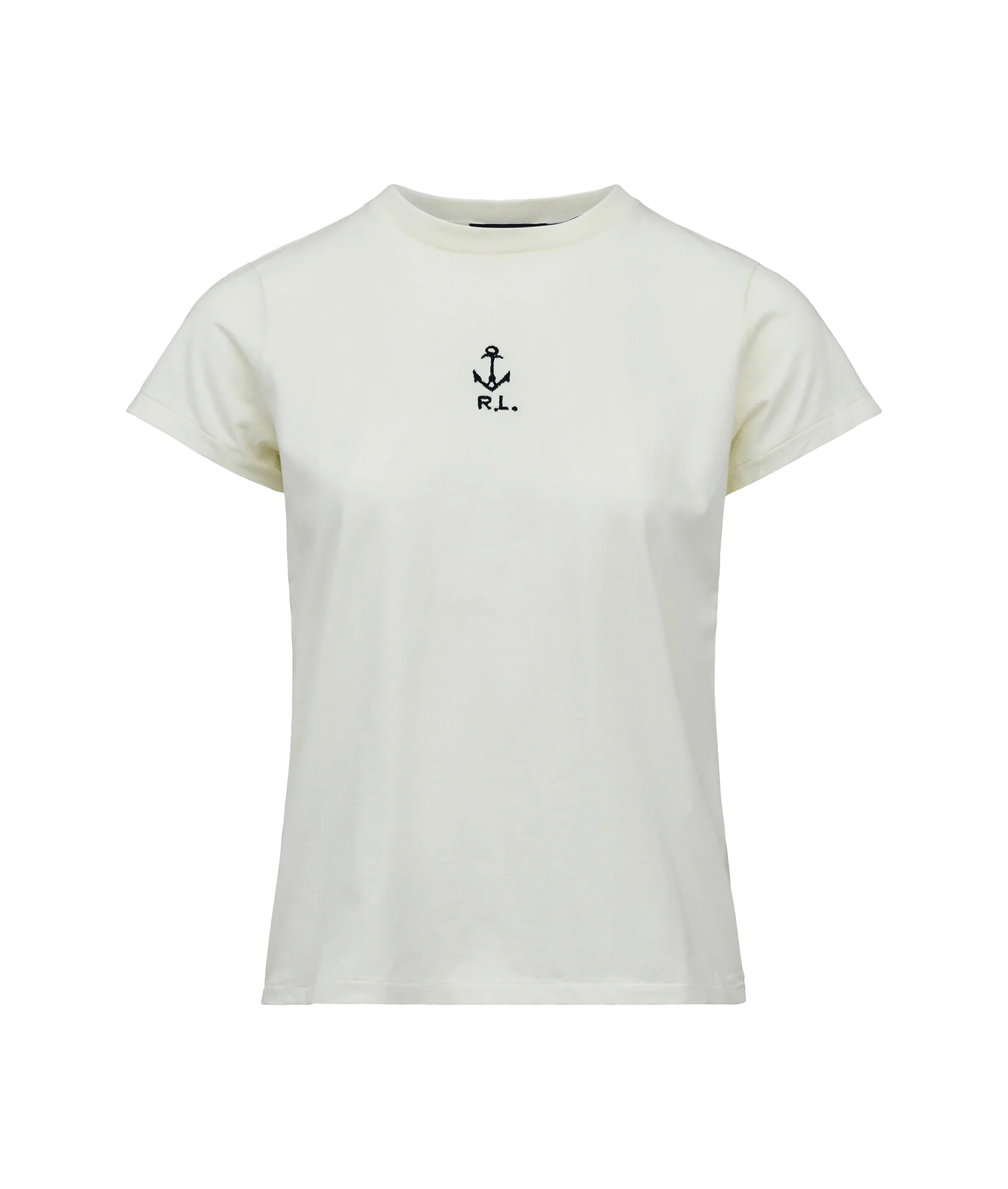 Anchor Logo Cotton Jersey Tee - Cream
