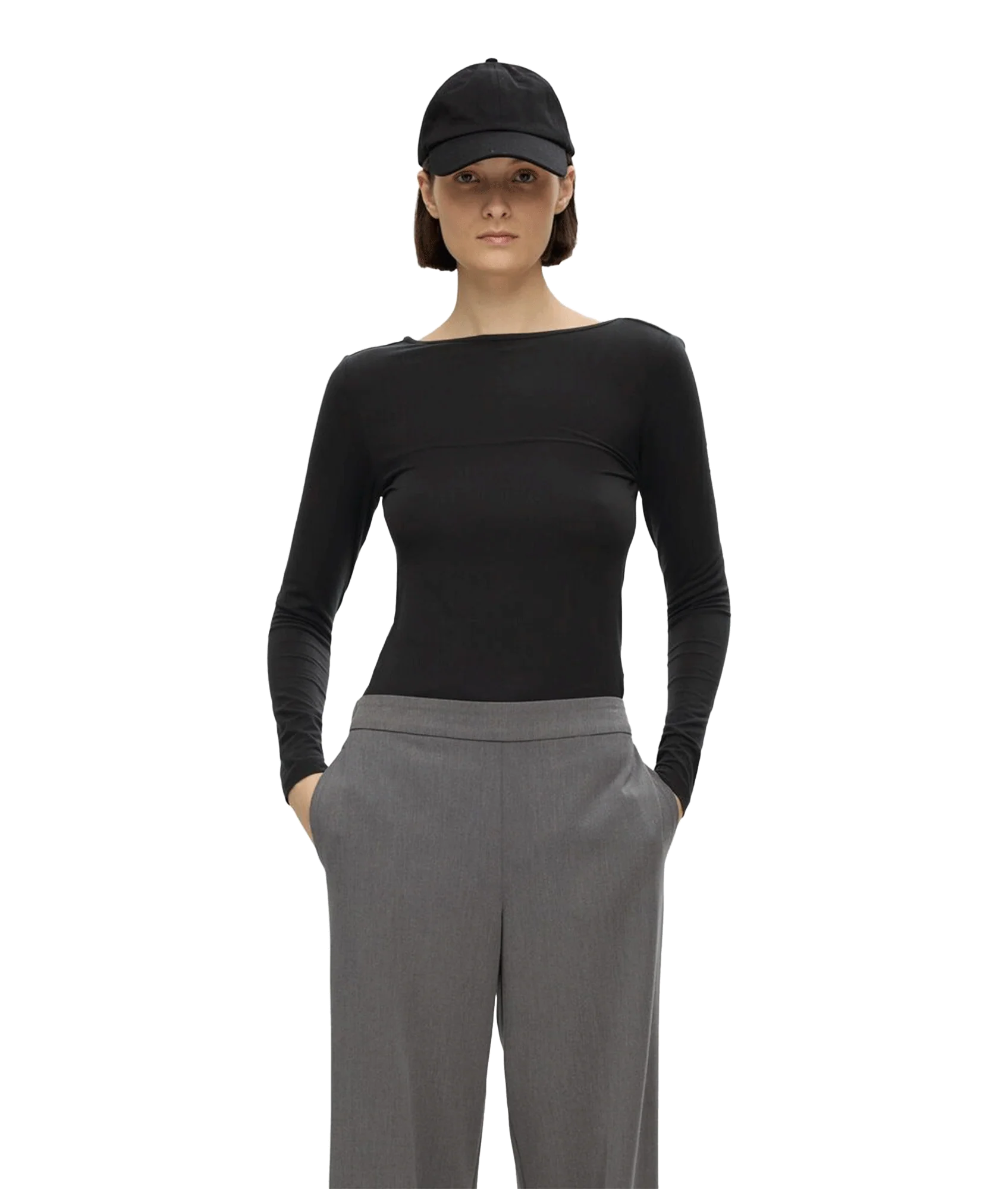 Reversible Long-sleeved T-shirt - Black - Image 3