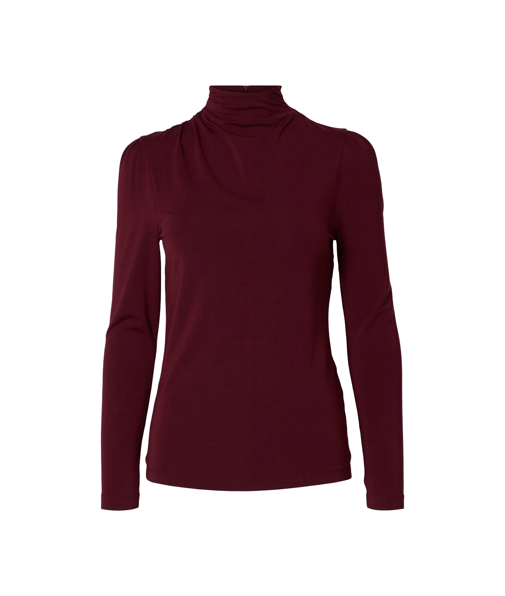 Draped Long Sleeved Top - Red