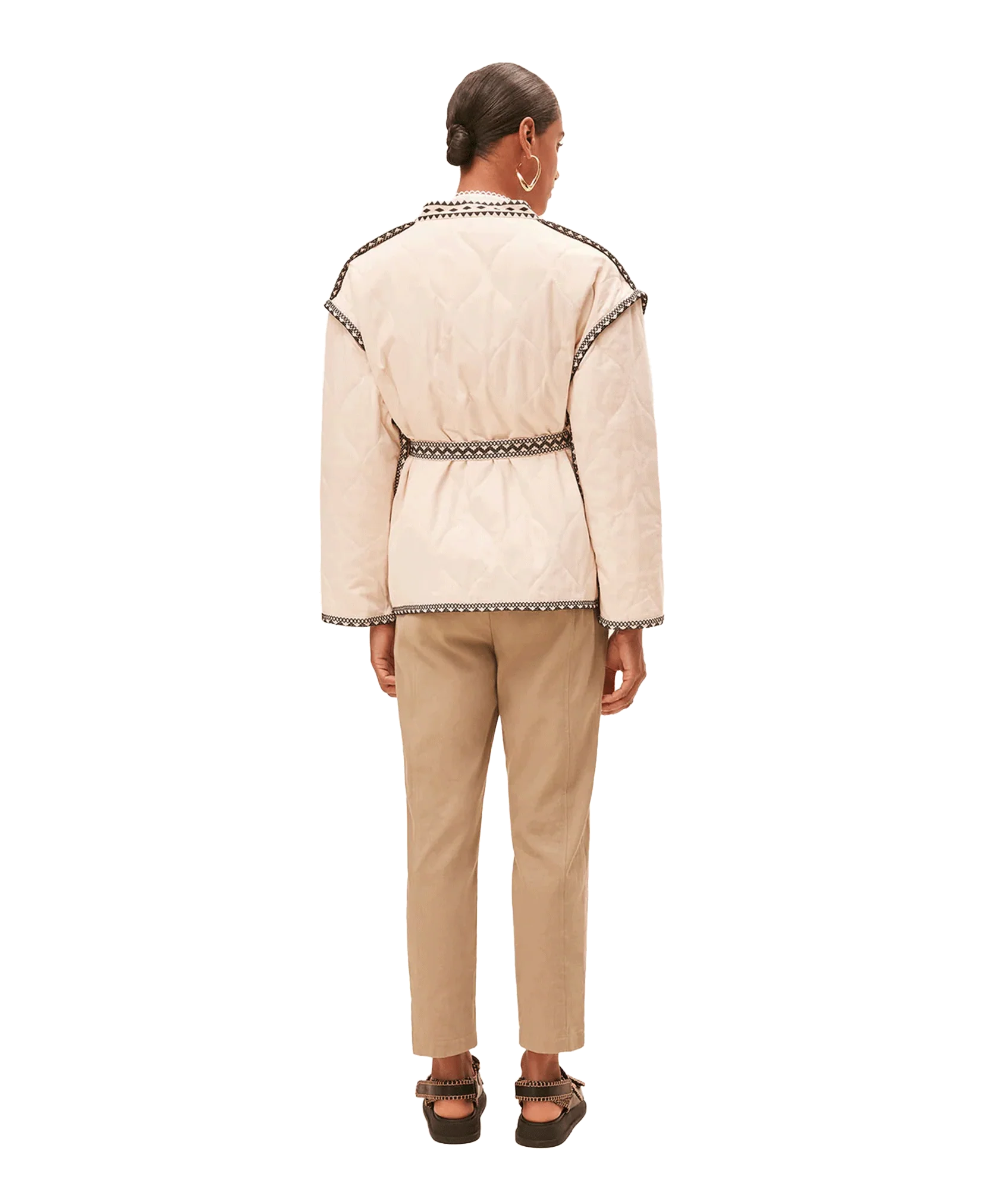Evan Padded Jacket - Cream - Image 3