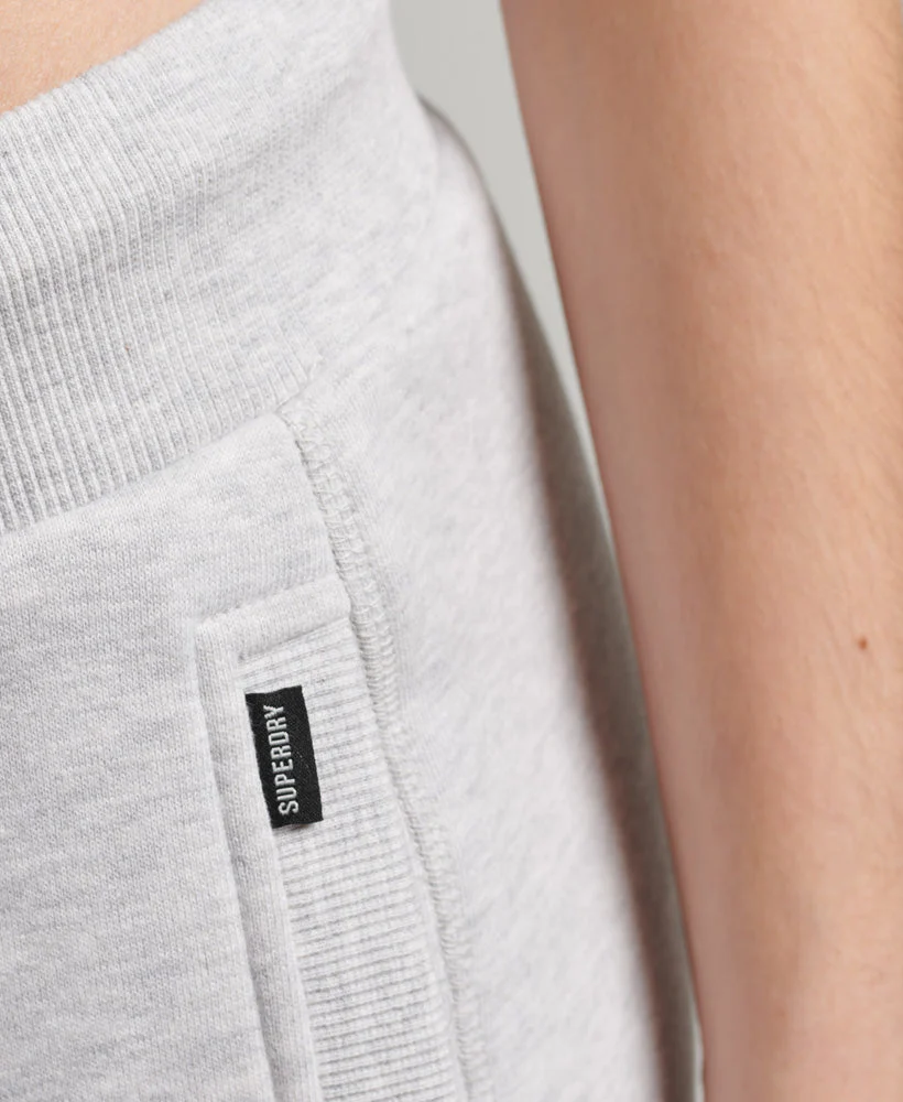 Organic Cotton Vintage Logo Embroidered Joggers - Grey - Image 4