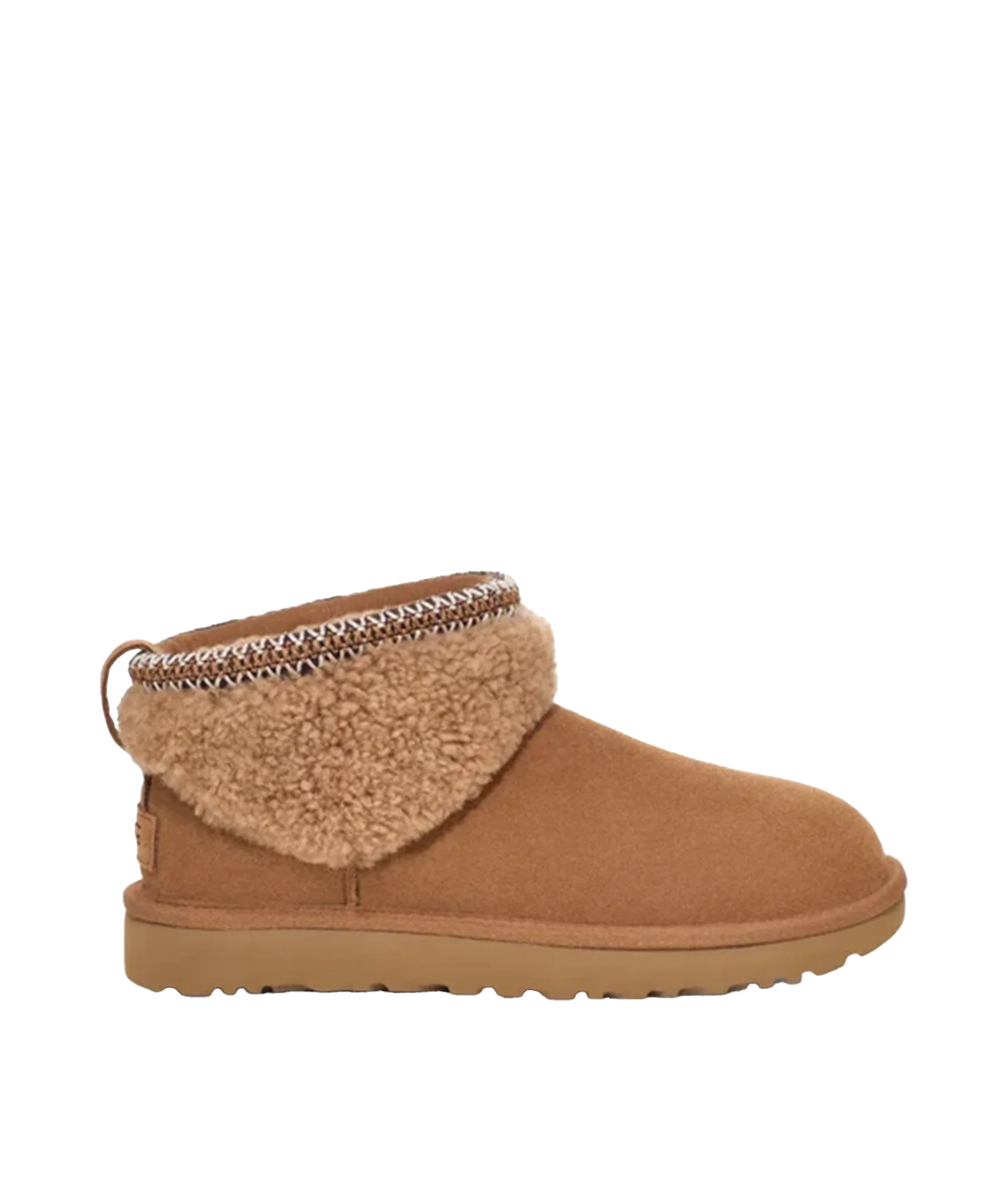 Women's Classic Ultra Mini Maxi Curly Boot - Brown