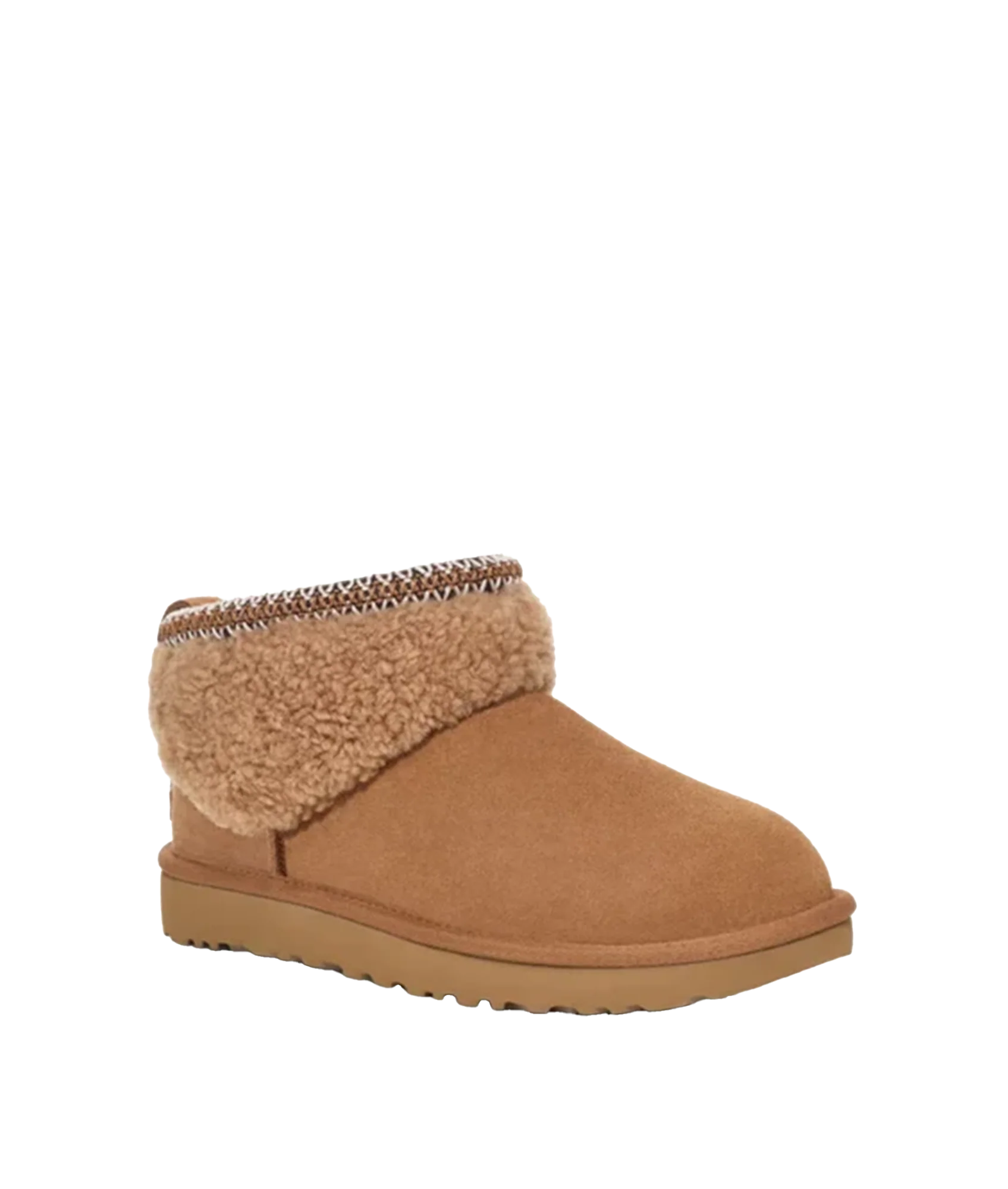 Women's Classic Ultra Mini Maxi Curly Boot - Brown - Image 2