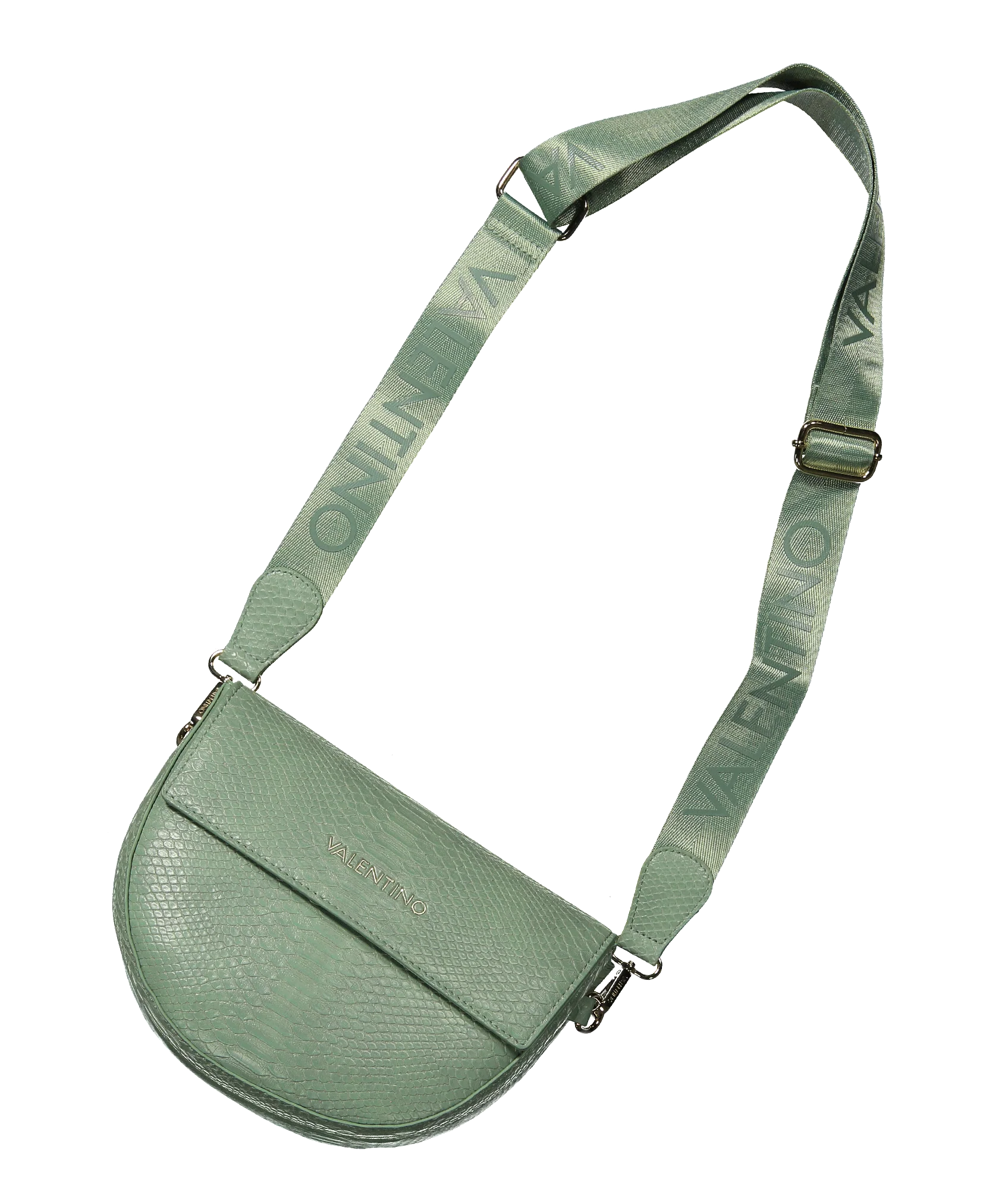 Bigs Croc Effect Crossbody Bag - Green - Image 3