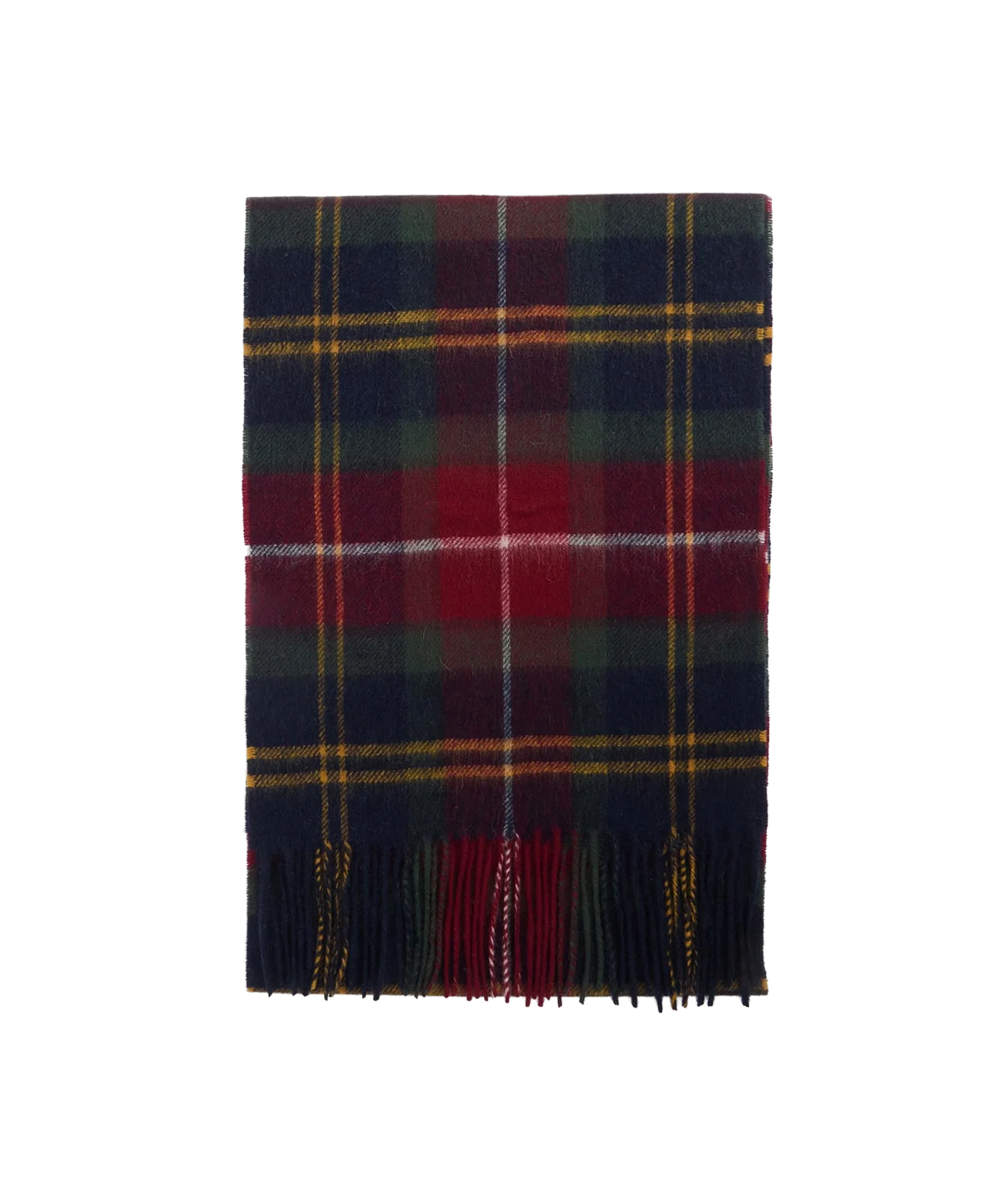 Wool Cashmere Tartan Scarf - Winterberry Tartan - Image 2
