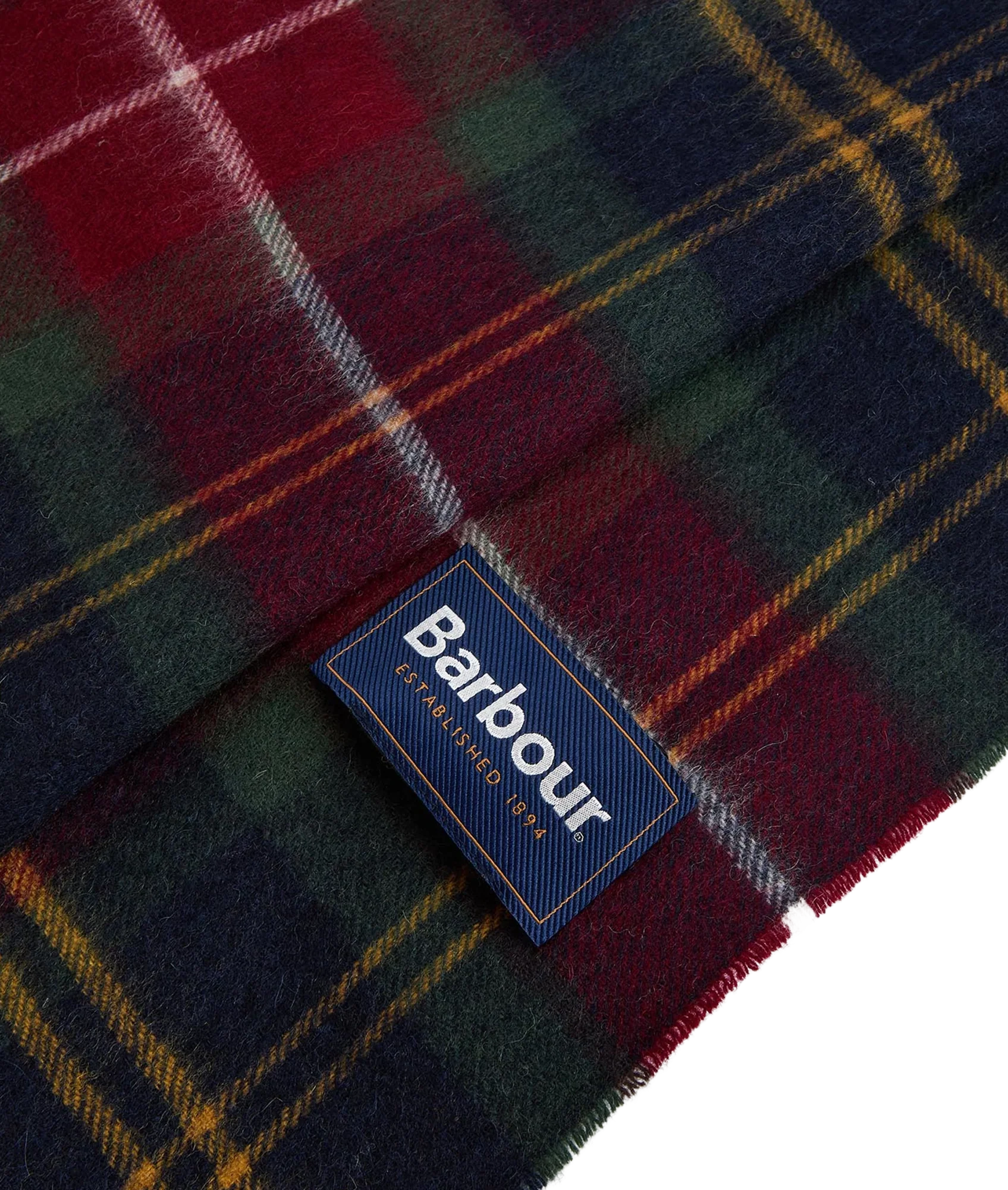 Wool Cashmere Tartan Scarf - Winterberry Tartan - Image 3