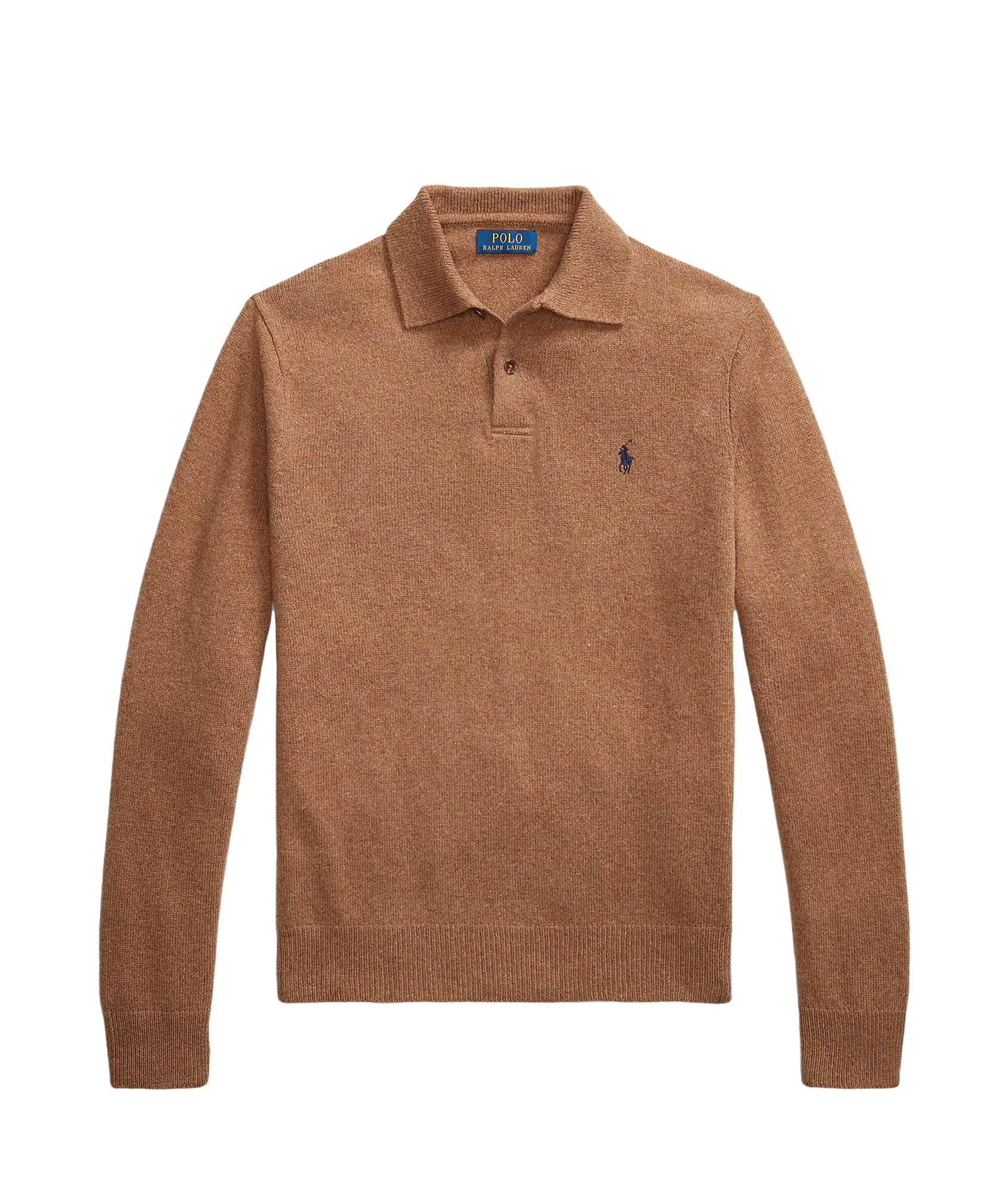 Wool-Cotton Crewneck Sweater - Brown