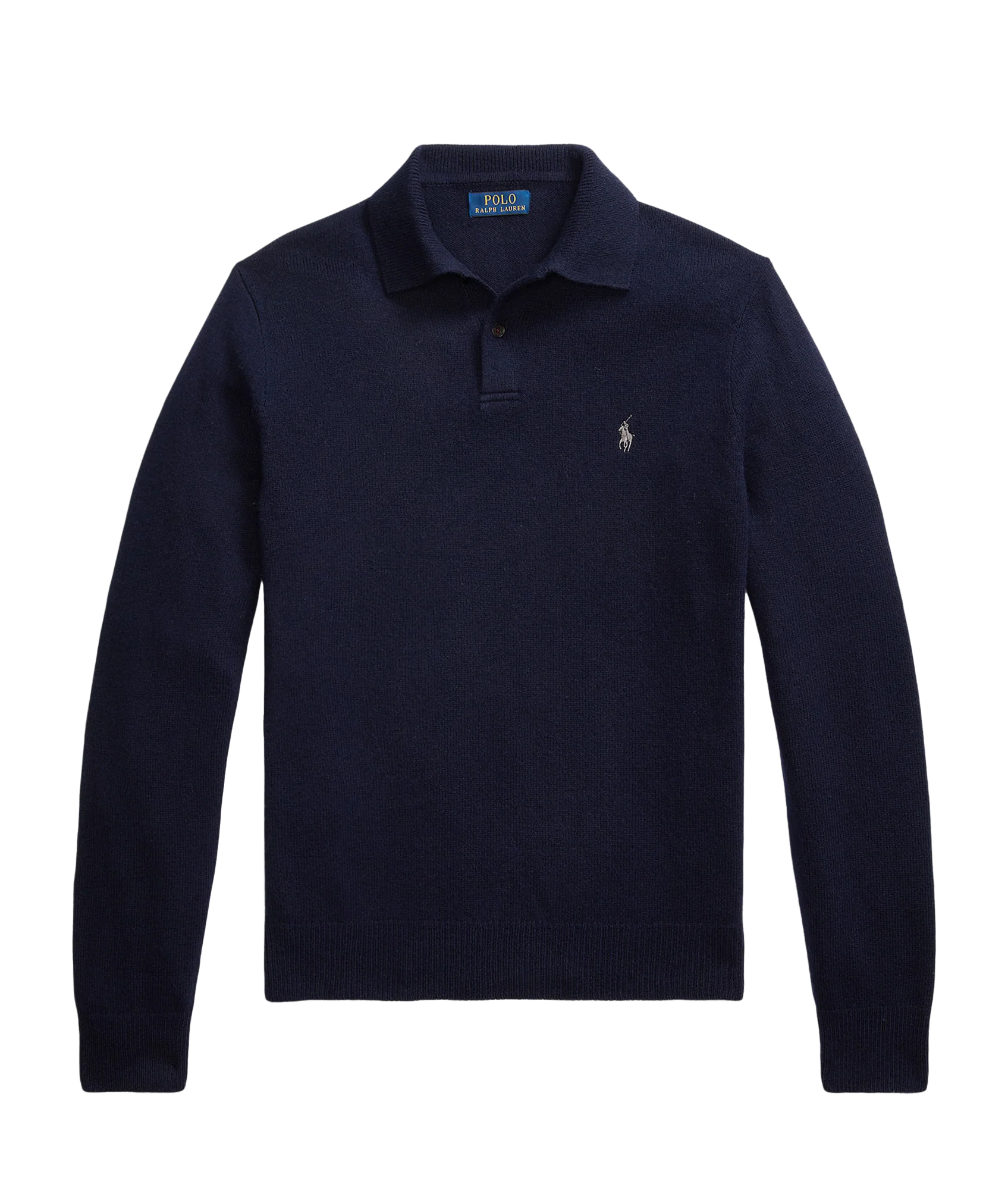 Wool-Cotton Crewneck Sweater - Navy