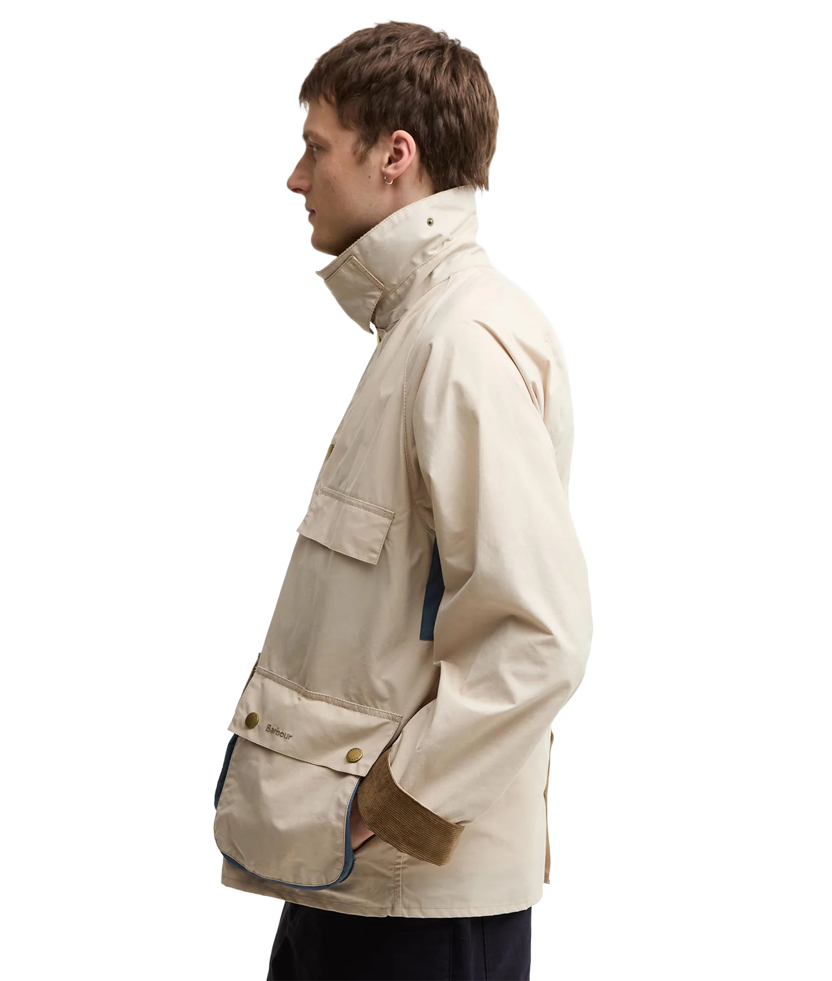Barbour X Paul Smith Sugarlump Bedale Casual Jacket - Oatmeal - Image 5