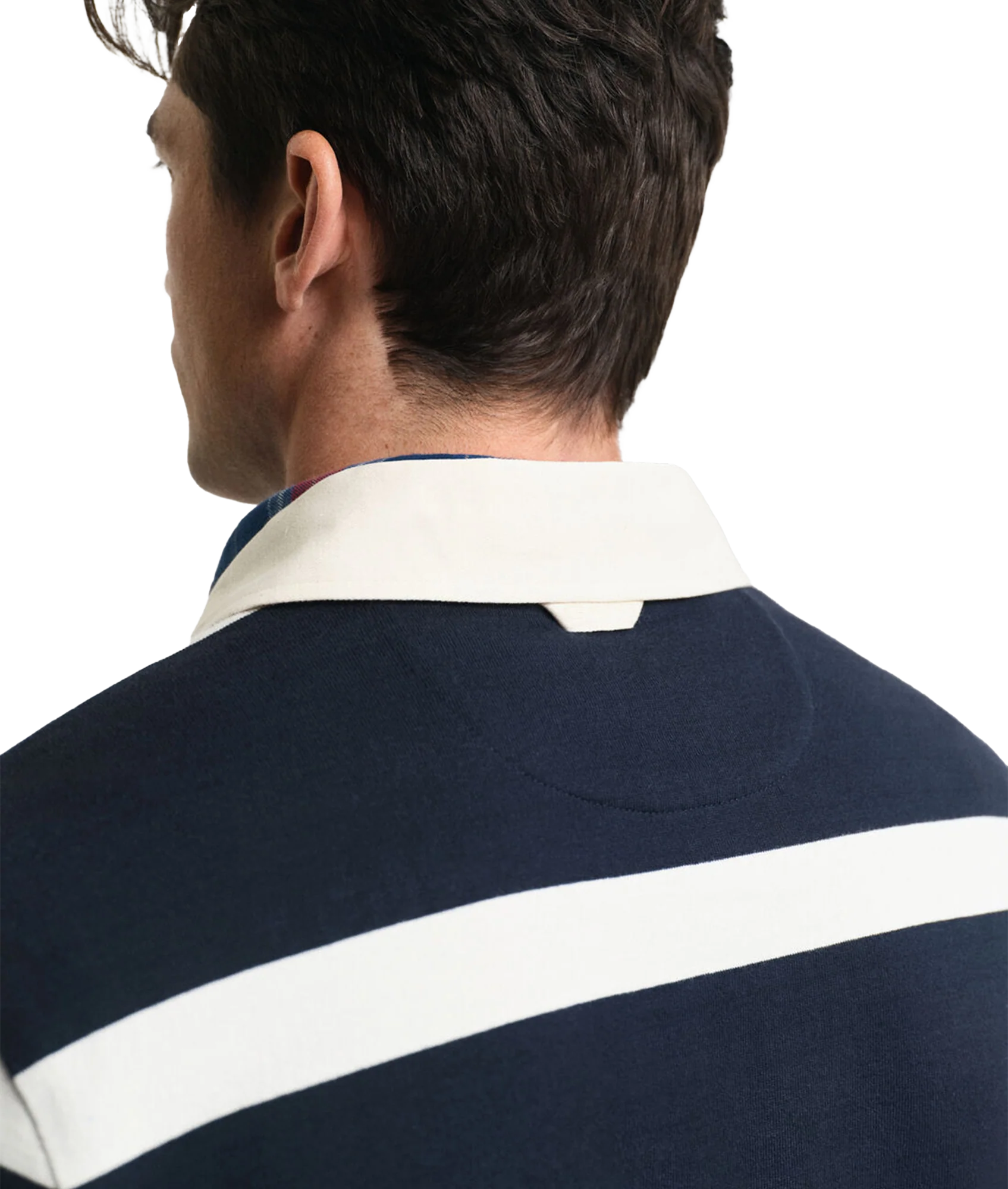 Yarn Dyed Striped Heavy Rugger - Navy - Image 4