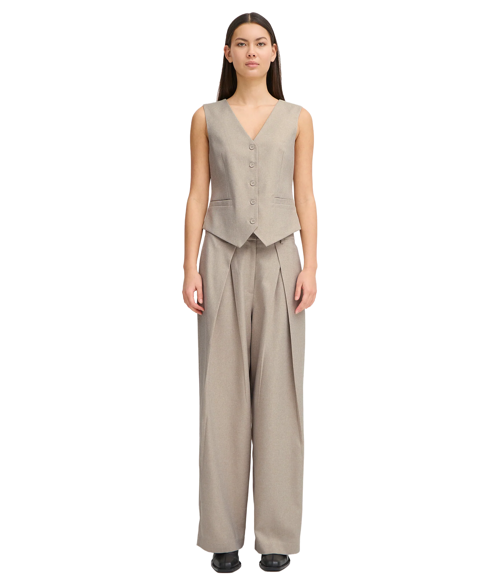 Zimme Waistcoat - Beige - Image 5