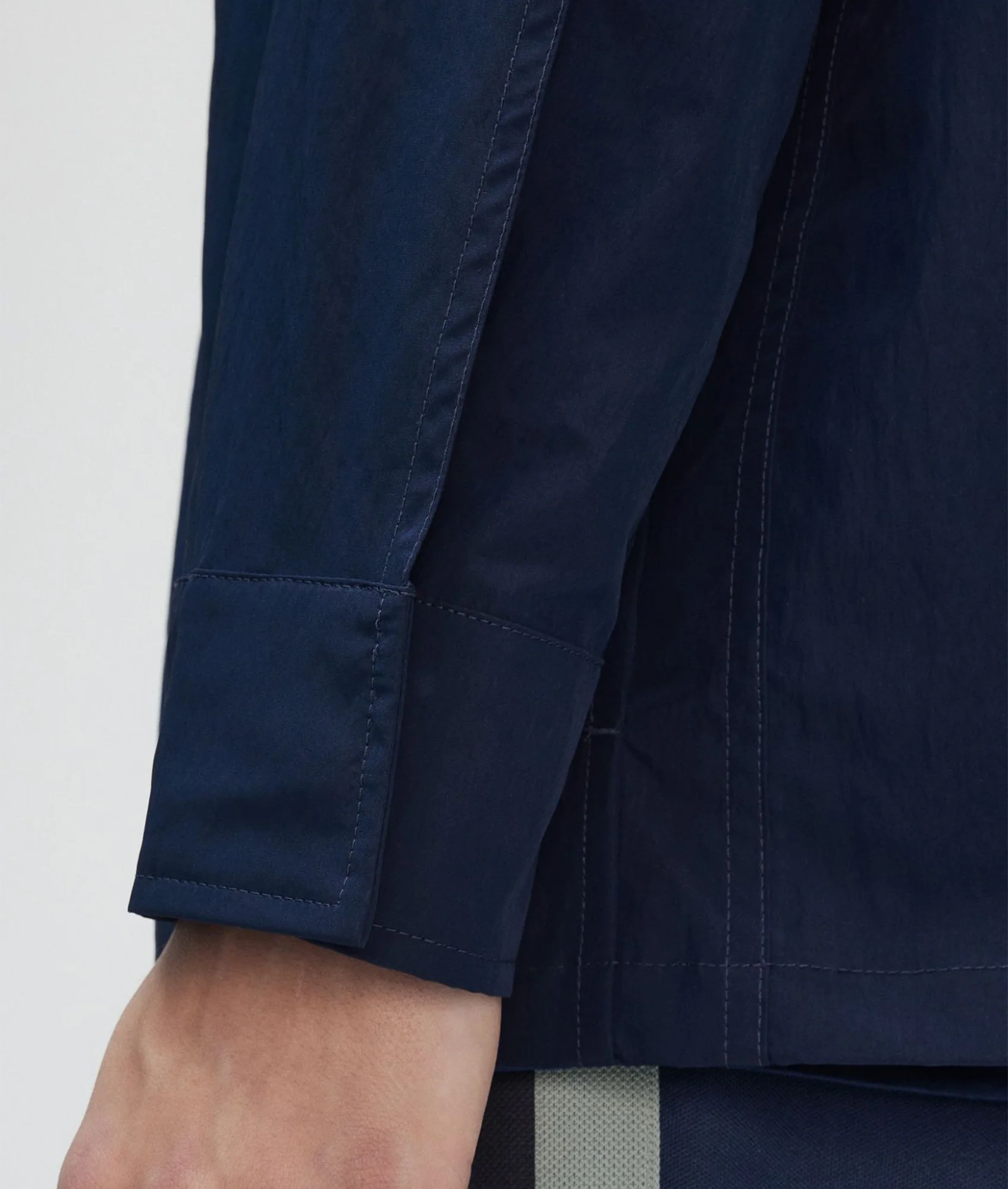 Zip Thru Overshirt - Navy - Image 7